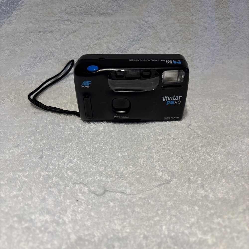 Vivitar PS80 35mm Point & Shoot Film Camera- AF Motor-  Auto Flash Tested‎